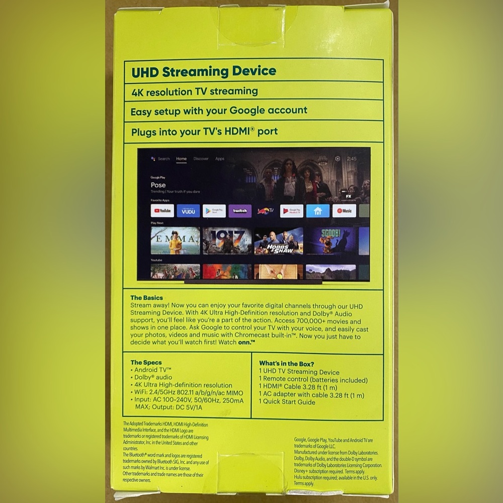 Onn Android TV Box UHD Streaming Device - Picture 2 of 3